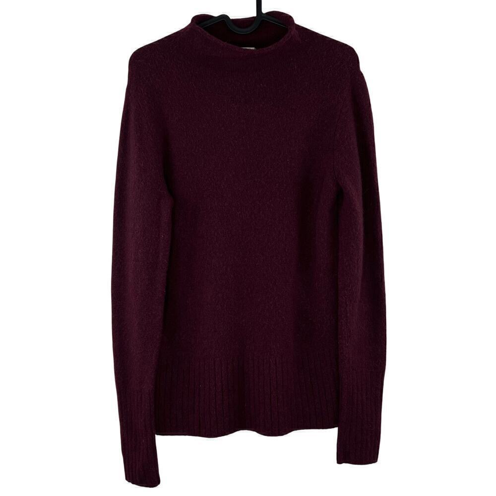 Madewell Deep Bordeaux Inland Turtleneck Sweater Merino Wool Alpaca Size Small
